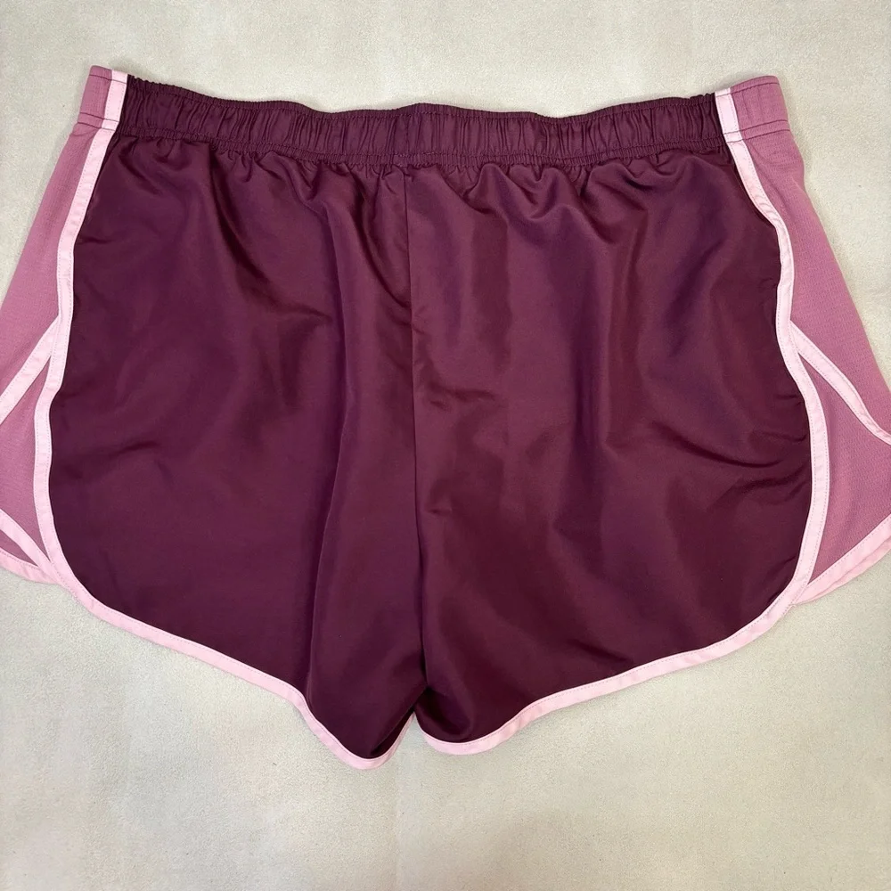 Athletic Works XL 16-18‎ Athletic Shorts Burgundy Lined Elastic Waist Activewear